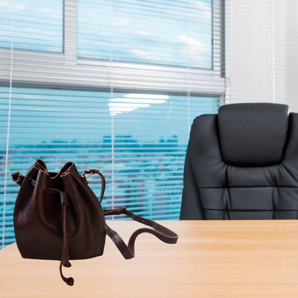 Portland Leather ColdBrew Bucket Bag with Drawstring Closure - Picture 9 of 16